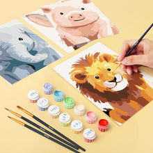 Load image into Gallery viewer, Mini Paint by numbers 15x20cm (6 pieces) - Wildlife Portraits 2