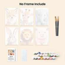 Load image into Gallery viewer, Mini Paint by numbers 15x20cm (6 pieces) - Wildlife Portraits 2