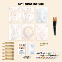 Load image into Gallery viewer, Mini Paint by numbers 15x20cm (6 pieces) - Wildlife Portraits 2