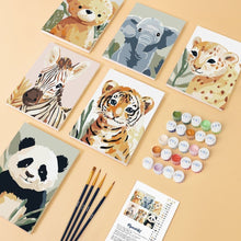 Load image into Gallery viewer, Mini Paint by numbers 15x20cm (6 pieces) - Wildlife Portraits 3