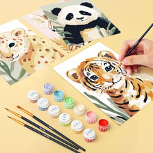 Load image into Gallery viewer, Mini Paint by numbers 15x20cm (6 pieces) - Wildlife Portraits 3