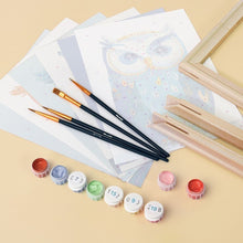 Load image into Gallery viewer, Mini Paint by numbers 15x20cm (6 pieces) - Colorful Nightwatch