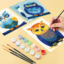 Load image into Gallery viewer, Mini Paint by numbers 15x20cm (6 pieces) - Colorful Nightwatch