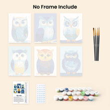 Load image into Gallery viewer, Mini Paint by numbers 15x20cm (6 pieces) - Colorful Nightwatch