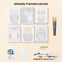 Load image into Gallery viewer, Mini Paint by numbers 15x20cm (6 pieces) - Colorful Nightwatch