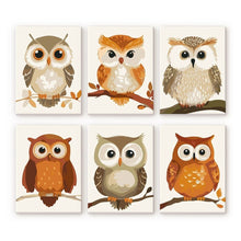 Load image into Gallery viewer, Mini Paint by numbers 15x20cm (6 pieces) - Forest Guardians Figured'Art