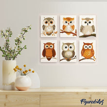 Load image into Gallery viewer, Mini Paint by numbers 15x20cm (6 pieces) - Forest Guardians