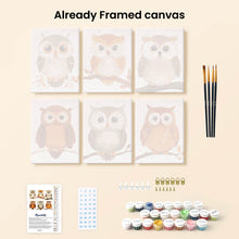 Load image into Gallery viewer, Mini Paint by numbers 15x20cm (6 pieces) - Forest Guardians