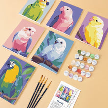 Load image into Gallery viewer, Mini Paint by numbers 15x20cm (6 pieces) - Jungle Melody