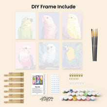 Load image into Gallery viewer, Mini Paint by numbers 15x20cm (6 pieces) - Jungle Melody
