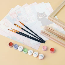 Load image into Gallery viewer, Mini Paint by numbers 15x20cm (6 pieces) - Kitty at Home