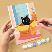 Load image into Gallery viewer, Mini Paint by numbers 15x20cm (6 pieces) - Kitty at Home
