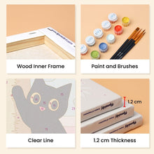 Load image into Gallery viewer, Mini Paint by numbers 15x20cm (6 pieces) - Kitty at Home