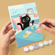 Load image into Gallery viewer, Mini Paint by numbers 15x20cm (6 pieces) - Playful Kitty