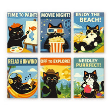 Load image into Gallery viewer, Mini Paint by numbers 15x20cm (6 pieces) - Purrfect Days Figured'Art
