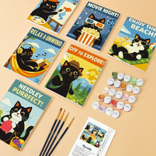 Load image into Gallery viewer, Mini Paint by numbers 15x20cm (6 pieces) - Purrfect Days