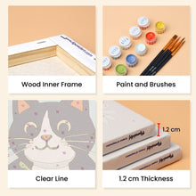 Load image into Gallery viewer, Mini Paint by numbers 15x20cm (6 pieces) - Purrfect Days