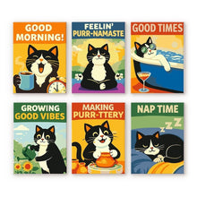 Load image into Gallery viewer, Mini Paint by numbers 15x20cm (6 pieces) - Good Times Cats Figured'Art