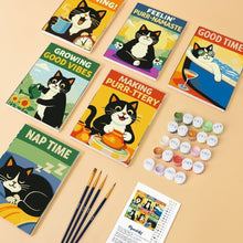 Load image into Gallery viewer, Mini Paint by numbers 15x20cm (6 pieces) - Good Times Cats