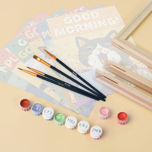 Load image into Gallery viewer, Mini Paint by numbers 15x20cm (6 pieces) - Good Times Cats