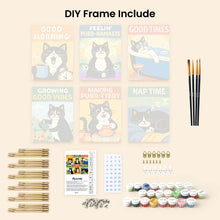 Load image into Gallery viewer, Mini Paint by numbers 15x20cm (6 pieces) - Good Times Cats