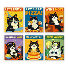 Load image into Gallery viewer, Mini Paint by numbers 15x20cm (6 pieces) - Happy Cat Moments Figured'Art