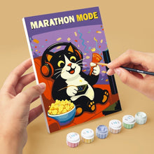 Load image into Gallery viewer, Mini Paint by numbers 15x20cm (6 pieces) - Happy Cat Moments