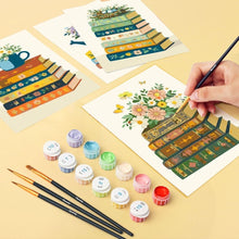 Load image into Gallery viewer, Mini Paint by numbers 15x20cm (6 pieces) - Petals and Pages