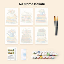 Load image into Gallery viewer, Mini Paint by numbers 15x20cm (6 pieces) - Petals and Pages