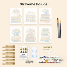 Load image into Gallery viewer, Mini Paint by numbers 15x20cm (6 pieces) - Petals and Pages