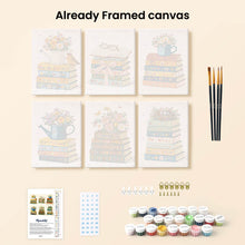 Load image into Gallery viewer, Mini Paint by numbers 15x20cm (6 pieces) - Petals and Pages