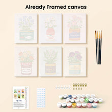 Load image into Gallery viewer, Mini Paint by numbers 15x20cm (6 pieces) - Blooming Pantry