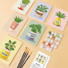 Load image into Gallery viewer, Mini Paint by numbers 15x20cm (6 pieces) - Everyday Plant Pots