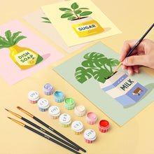 Load image into Gallery viewer, Mini Paint by numbers 15x20cm (6 pieces) - Everyday Plant Pots