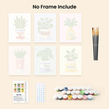 Load image into Gallery viewer, Mini Paint by numbers 15x20cm (6 pieces) - Everyday Plant Pots