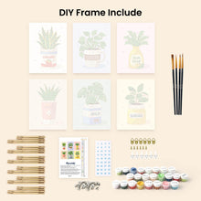 Load image into Gallery viewer, Mini Paint by numbers 15x20cm (6 pieces) - Everyday Plant Pots