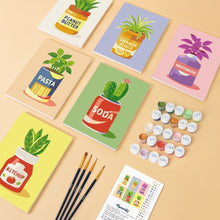 Load image into Gallery viewer, Mini Paint by numbers 15x20cm (6 pieces) - Jar Garden