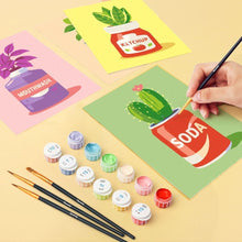 Load image into Gallery viewer, Mini Paint by numbers 15x20cm (6 pieces) - Jar Garden