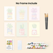 Load image into Gallery viewer, Mini Paint by numbers 15x20cm (6 pieces) - Jar Garden