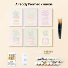 Load image into Gallery viewer, Mini Paint by numbers 15x20cm (6 pieces) - Jar Garden