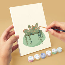 Load image into Gallery viewer, Mini Paint by numbers 15x20cm (6 pieces) - Cute Cactus Collection 1