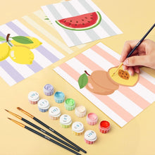 Load image into Gallery viewer, Mini Paint by numbers 15x20cm (6 pieces) - Sunny Fruit Set