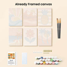 Load image into Gallery viewer, Mini Paint by numbers 15x20cm (6 pieces) - Retro Summer Vibes