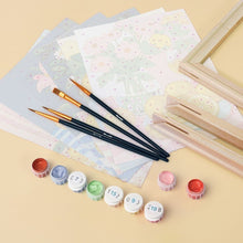 Load image into Gallery viewer, Mini Paint by numbers 15x20cm (6 pieces) - Golden Lemon Bouquet