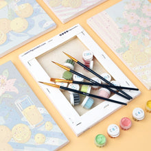 Load image into Gallery viewer, Mini Paint by numbers 15x20cm (6 pieces) - Golden Lemon Bouquet