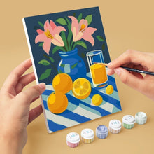 Load image into Gallery viewer, Mini Paint by numbers 15x20cm (6 pieces) - Golden Lemon Bouquet
