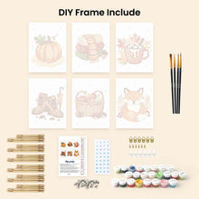 Load image into Gallery viewer, Mini Paint by numbers 15x20cm (6 pieces) - Autumn Hygge