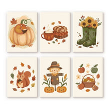 Load image into Gallery viewer, Mini Paint by numbers 15x20cm (6 pieces) - Autumn Harvest Figured'Art