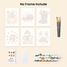 Load image into Gallery viewer, Mini Paint by numbers 15x20cm (6 pieces) - Autumn Harvest