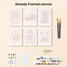 Load image into Gallery viewer, Mini Paint by numbers 15x20cm (6 pieces) - Autumn Harvest